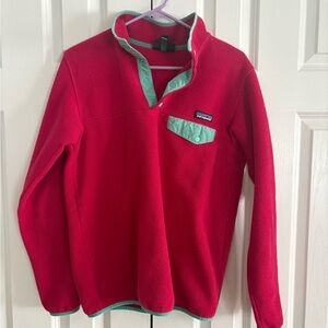 Patagonia Scarlet Fleece with Teal Trim